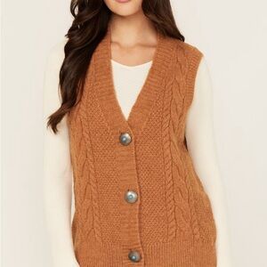 WOMEN'S NOVELTY PUN CABLE KNIT VEST